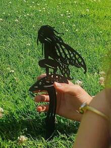 1 szt. Kreatywny Kwiat Wróżka Artystyczny Dekor Wiatrowskaz Zewnętrzny Ogród Metalowy Rzemiosło, Dekoracja Ogrodowa