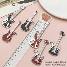 Rockstar DIY Kit: 2/6pcs Elegant Guitar Pendants - Perfect For Band Merch Jewelry Making" (Niche Appeal)