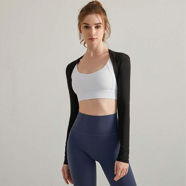 Manga deportiva de protección solar de unicolor para mujer, manga deportiva transpirable y cómoda, manga deportiva multifuncional para exteriores para golf, deportes y ciclismo