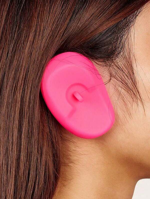 1 par de orejeras de silicona impermeables para teñir el cabello, herramienta de peluquería para el salón de belleza