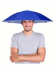 Umbrella Hat, Suitable For Camping And Fishing Umbrella Hat, Elastic Headband Umbrella Hat, UV Protection Umbrella Hat - Multicolor - View 2