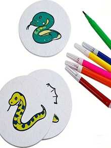 5/10/15/20pcs -3D Round Foam Board, Painting Sponge Board, Watercolor Tube Painting Tools, DIY Handmade Paper Art Creative Materials - Ideal Gift Choice For School, Office And Family Interaction To Enhance Emotional Exchange - Multicolor - View 7