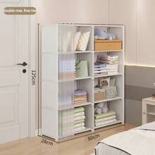 1pc Multipurpose Bookshelf Storage Cabinet, Home Use, Multi-Tier Assemble Combination Bookcase, Minimalistic Bedside Shelf