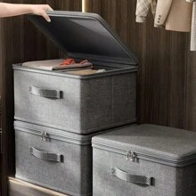 1 pièce Boîte de rangement imperméable extra-large et empilable - organisateur polyvalent et gain de place pour le placard, la chambre, la cuisine et plus - idéal pour les jouets, les livres, les vêtements et le linge de maison