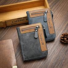 1 Stück neue vintage Multi-Funktion Reißverschluss Geldbörse, modischer lässiger Jugend Studenten Kartenetui Geschenk für Männer Geldbeutel, Herren Geldtasche, Leder kleine Mini Geldtaschen Geldgeldbörse