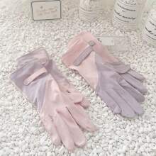 New Style Mid-Length Women's Outdoor Cycling Gloves, Touchscreen Friendly, Loose Fit, Thin For Summer Use
