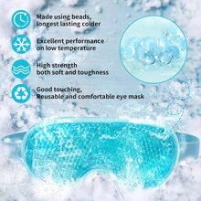 1 pièce Masque de beauté yeux en gel PVC réutilisable, masque de beauté aux yeux frais et chauds, masque rafraîchissant et apaisant pouvant soulager la fatigue partielle des yeux, convient aux étudiants et aux travailleurs de bureau.