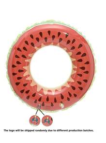 1pc Inflatable Swimming Ring, Fruit Type Donut Shaped, For Pool Playing And Water Fun