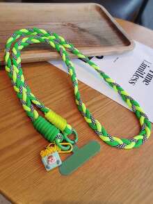 3-Strand Braided Phone Lanyard, Women Long Diagonal Hanging Neck Strap, Nylon Outdoor Travel Anti-Lost Cord With Random Color Metal Clasp Gifts For Mother, Family, Friends, Birthday, Holiday Phone Charm, Phone Chain - Multicolor - View 17