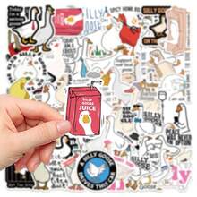 50 件宠物贴纸鸭子礼物鸭子玩具鸭子贴纸可爱贴纸动物贴纸卡哇伊贴纸趣味贴纸美学贴纸乙烯基贴纸适用于水瓶、水壶、吉他、行李箱、手机、手机壳、笔记本电脑、滑板、礼物 - 彩色 - 查看 2