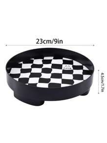 Decorative Tray, Coffee Table Tray, Round Tray, For Home Decoration, Bathroom Counter Tray, Perfume Storage Box, Suitable For Dining Table, Dressing Table, Kitchen For Women Storage Organizer Travel Essentials Back To School Dormitory Storage
