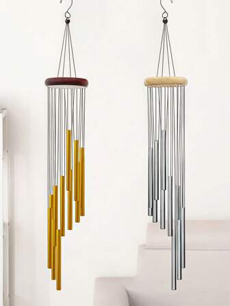 1st metall små vindspelsdekorationer, utrustad med 12 stämningsrör, lugnar melodin, firar sympati för vindklockan, ingen elektricitet, lämpar sig för inomhus och utomhus, rum, balkong, innergård, trädgård, fest, födelsedag, alla hjärtans dag, jul, juldekoration, är den bästa presenten för kvinnor, syster, grannmamma,