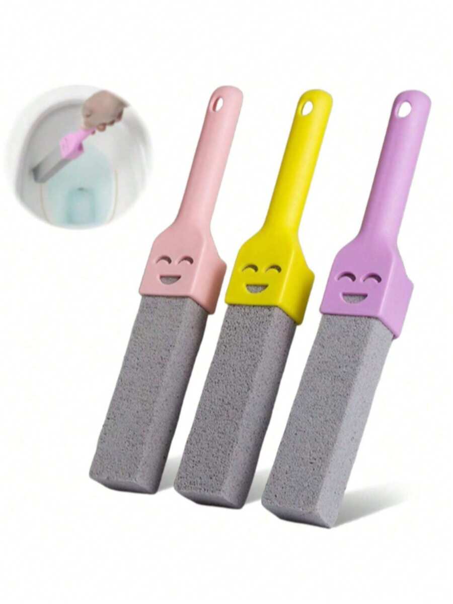 1PC Pumice Stone Cleaner Pumice Stone Cleaning Stone With Handle Pumice Stone Cleaning Stone Grill Brick Pumice Stone Toilet Cleaner For Bathroom, Toilet, Kitchen, Pool, Household Cleaning Deep,No Blind Spot Strong Stain Removal, Home Essential - Perfect For Bath/Pool/Household Cleaning! Bathroom Tools - Multicolor - View 1