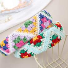 1 件休闲编织弹性头带，适合所有季节 - 彩色 - 查看 3