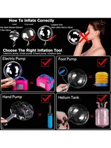 20/10/7/5/3/1 Packung Transparente BOBO Ballons, LED bunte Glitzer Hängeballon Lampen für Partys, Heimdekoration