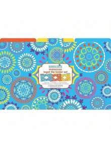 Legal-Size Designer File Folders, Moroccan, Multicolor, Replace Bland And Boring With Bright And Beautiful Legal File Folders, 1/3 Cut Tabs, 9 Folders In Pkg, 3 Each Of 3 Designs (2501) - Moroccan - View 6