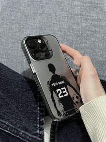 1pc Customizable Phone Case With Personal Name, Football Graphic, Compatible With Samsung S24 Ultra/S25 Ultra And 17 Pro Max/16 Pro/15/14 Plus/13 Pro/12 Pro Max/11/7P/XS/XR, Hard PC Material, Scratch-Resistant, Fingerprint-Proof, Suitable As Personal, Partner, Family, Friend, Couple, Sibling, Birthday, Anniversary Gift,Season Picks