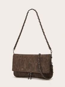 zijinling Women's Fashionable High-End Underarm Chain Mini Square Handbag, Shoulder And Crossbody Bag