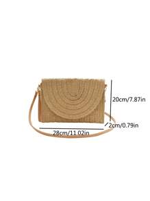 Minimalist Flap For Women,Woven Crossbody Envelope Bag,Women Bags For Vacation,Holiday,Straw Purse,Straw Beach Bag,Beach Necessities,Beach Essentials,Beach Stuff & Summer Essentials, Best Women Bag For Beach Vibes