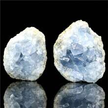 Natürlicher Quarz Achat Kristallkristall, Blaue Coelestin Mineralprobe, Dekoratives Wohnaccessoire