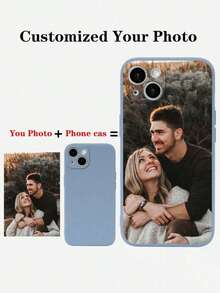 1pc Customized Phone Case Compatible With IPhone Apple 16 15 14 13 Plus Pro Max Pro, DIY Pattern Design, Liquid Shockproof Protective Cover, Suitable As Birthday Gift Or Holiday Commemorative Gift For Family/Friends/Couples/Couples,2025phonecase - Pink - View 4