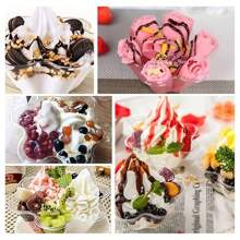 100/50/20pcs Transparent Mini Dessert Cups, Creative Flower Shaped Pudding Cups, Appetizer, Ice Cream, Yogurt, Mousse, Tiramisu Cups, Fruit Salad Party Bowls, Ideal For Birthday Party, Wedding, Baby Shower, Catering, Cocktail, Buffet, Graduation Ceremony, Holiday Dinner, Festival Gathering