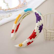 1 件休闲编织弹性头带，适合所有季节 - 彩色 - 查看 5