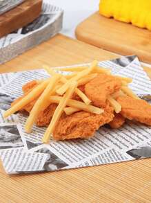 50pcs Baking Paper, Parchment Paper, Sandwich Wrapping Paper, Hamburg And French Fries Oil Separator Paper, Fried Snack Oil Proof Pad Paper, Square Non-Stick Air Fryer Liners, Baking Supplies For Family Breakfast Shops, Greaseproof Food Paper Suitable For Food Packaging, Baking, Cooking, Grilling, Frying, Multiple Sizes, Oven Accessories, Baking Tools, Kitchen Gadgets, Kitchen Accessories