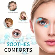 1 pièce Masque de beauté yeux en gel PVC réutilisable, masque de beauté aux yeux frais et chauds, masque rafraîchissant et apaisant pouvant soulager la fatigue partielle des yeux, convient aux étudiants et aux travailleurs de bureau.