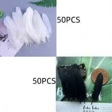 50pcs Multi-Color Versatile Natural Feathers In Bulk, Suitable For Feather Decorations, Weddings, Parties