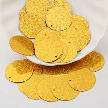 90pcs (20g) 25mm PVC Flat Round Loose Sequins With 1 Side Hole 2.5CM Sequin Paillettes Sewing Wedding Craft Accessories DIY Pendant Sequin Trim - Multicolor - View 14