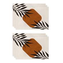 1 Stück/4 Stücke/6 Stücke Tischset für die tägliche Dekoration, Tischsets aus Leinen in gedeckten Farben, schmutzabweisende Tischsets, geeignet für Zuhause, Esszimmer und Restaurant, Tischdekoration, Heimtextilien