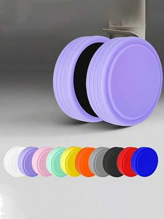 硅胶行李箱轮保护套 - 半封闭设计，减震防滑，持久保护行李箱和旅行包，男女通用风格包，适用于学校、学校配件、学校用品