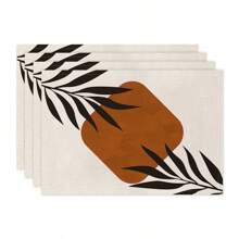 1 Stück/4 Stücke/6 Stücke Tischset für die tägliche Dekoration, Tischsets aus Leinen in gedeckten Farben, schmutzabweisende Tischsets, geeignet für Zuhause, Esszimmer und Restaurant, Tischdekoration, Heimtextilien