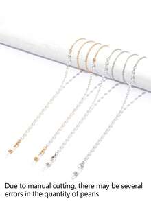 Bộ 2 dây đeo kính giả ngọc trai, dây đeo kính thời trang, dây đeo kính chống thất lạc, phù hợp cho nữ giới. - Nhiều màu - Xem 14