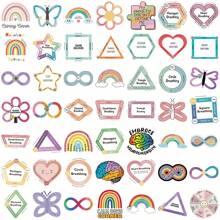 50 pezzi Adesivi estetici per tranquillizzare i sensi, adesivi in vinile per scrapbooking, diario, paraurti, skateboard, bottiglie d'acqua, cartoni animati, elmetti e auto