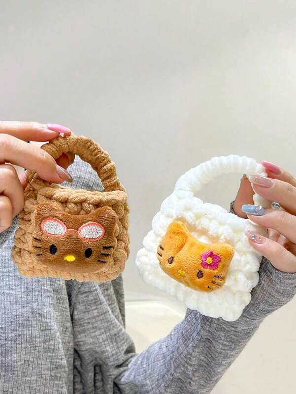 Sanrio 1 pièce Sac de rangement multifonctionnel Hello chat, sac pour écouteurs, mini étui de protection, sac à main cadeau (certaines parties peuvent être aléatoires)