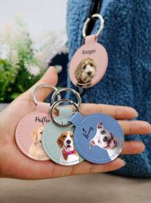 Portachiavi personalizzato in pelle PU con nome, portachiavi personalizzato, portachiavi cucciolo personalizzato, regali di compleanno personalizzabili, accessori di moda da uomo e donna, adatti per zaini, chiavi, borse, decorazione da camera da letto, adatti per San Valentino, Festa del papà, Festa della mamma, anniversario, fidanzato, fidanzata, studente, migliore amico, forniture scolastiche, studenti di scuola media, studenti di scuola superiore, studenti universitari, matricole, studenti del secondo anno, studenti più giovani