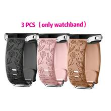 3 Pcs Compatible With Samsung Galaxy Watch 7/6/5/4 40Mm 44Mm/ Classic Strap 43Mm 47Mm Seamless Strap, 20Mm Super Soft Silicone Sports Replacement Strap Compatible With Samsung Strap, Suitable For Both Men And Women (Without Watch)