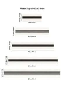 1pc Black & White Geometric Lines Linen Tablecloth/Table Runner, Suitable For Home Dining Room, Indoor Decor, Rectangle Table, Kitchen Cabinet, TV Stand. Romantic Wedding, Outdoor Party, Holiday Party Tabletop Decor, Heat Resistant & Washable