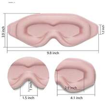 1pc 3D Contoured High Rebound Eye Mask, Non-Pressing Eye Socket, Suitable For Travel, Afternoon Nap, And Sleep - Multicolor - View 9