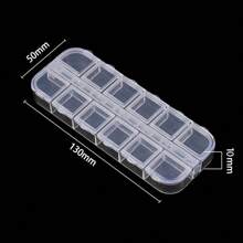 Nail Charms Storage Box Rhinestone Gem Transparent Plastic Empty Container Professional Rhinestone Beads Organizing Box Suitable For DIY Accessories Storage Fun Gift Storage Nail Charm Container
