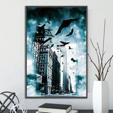 WB 1/15PCS DC Batman The Dark Knight Poster Movie Figures Home Decoration Painting Wall Art Bedroom Cartoons Decor Wallpaper Wall Bedroom Decoration - Frameless