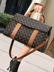 Fashion Woven Texture Women's Handbag | Large Capacity Luxe Shoulder Commuter Bag | Cross-Border Bestseller - Black Woven Pattern - View 3