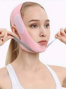 1 Peça Faixa de Levantamento Facial, Máscara Facial em Forma de V para Dormir, Tira para o Queixo, Adequada para Exercícios, Yoga, Máscara Facial, Uso Durante o Sono para Melhor Efeito, Lavável e Reutilizável