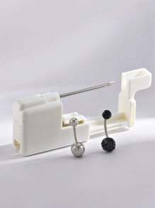 3 pièces/Set Pistolet de piercing pour le nombril jetable stérile 13G, 1 pièce Pistolet de piercing 13G, Combo de piercings pour le nombril multicolores, Facile à utiliser, Convient pour la beauté, Outil de piercing et accessoires pour une utilisation personnelle
