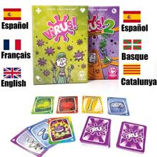 1 pieza Juego de Cartas Virus 1/Virus 2 - Juego de Estrategia Tranjis de Mesa, para 2-8 Jugadores, Empaquetado Individualmente (Fácil Almacenamiento y Transporte), Instrucciones Multilingües (Inglés/Francés/Español), Mejor Juego de Pensamiento, Adecuado para Adolescentes/Adultos, Reunión Familiar, Idea de Regalo Única para el Día de San Valentín, Año Nuevo, Boda, Regalo de Año Nuevo, Regalo de Día de la Independencia