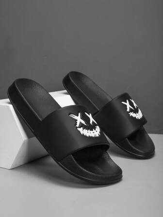 Couples Soft EVA Flat Non-Slip House Slippers, Men's Bathroom Slippers, Summer Men's Beach Sandals, Comfortable & Durable For Indoor & Outdoor Casual Wear, Women's House Slippers