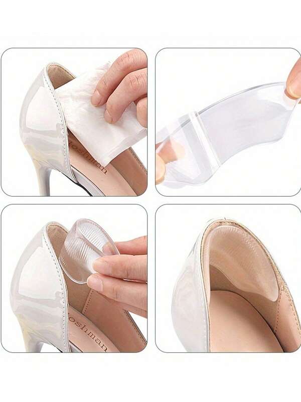 2/4 PCS GEL Heel Grips For High Heels, Soft, Anti-Friction, Anti-Drop Heel Pads, Adjustable Cushion Inserts, Blister Prevention
