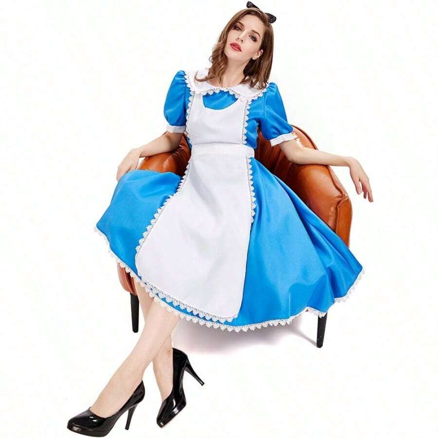Fairy Tale Tea Party Costume Blue Stage Performance Costume Party Dress Up Halloween - 9078 - View 1